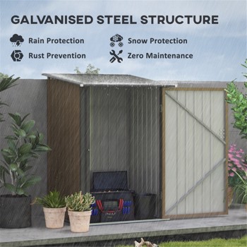  Garden Storage Shed /Galvanized Steel Tool House  -AS ( Amazon Shipping)（Prohibited by WalMart）