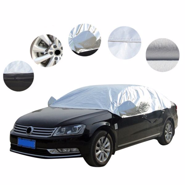 Half Car Cover Top Roof Sun UV/Rain Protection Waterproof Outdoor Universal 190T