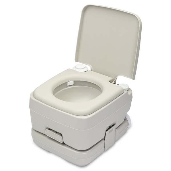 10L Portable Removable Flush Toilet with Double Outlet