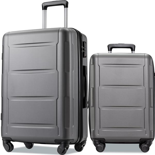 Expanable Spinner Wheel 2 Piece Luggage Set ABS Lightweight Suitcase with TSA Lock 20inch+28inch