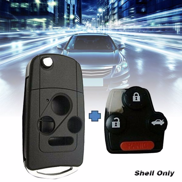 Key Shell Remote Case Fob for Honda Accord Civic CRV Polit Fit 3+1 Button