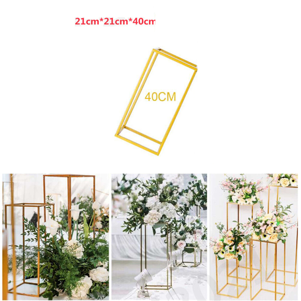 40cm Metal Geometric Stand Flower Vase HolderParty Wedding Centerpieces UK