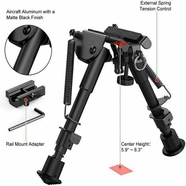 Spring Swivel Bipod Adapter for Hunting Shooting Air Rifle