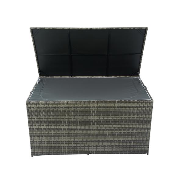 Outdoor Storage Box, 200 Gallon Wicker Patio Deck Boxes with Lid, Outdoor Cushion Storage for Kids Toys, Pillows, Towel