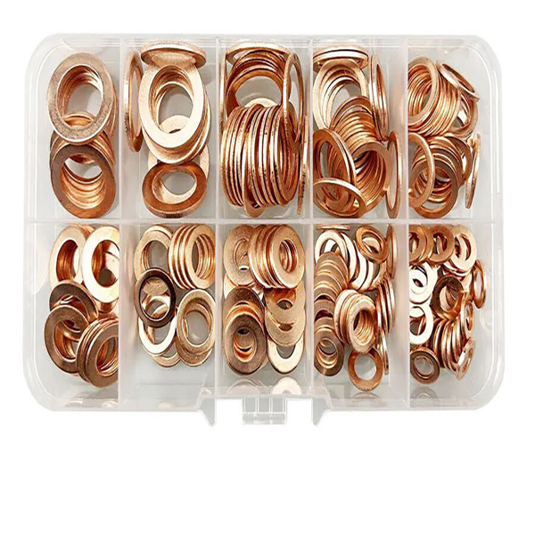 200Pcs Copper Washers Diesel Injector Washers Seal Assortment Set New UK