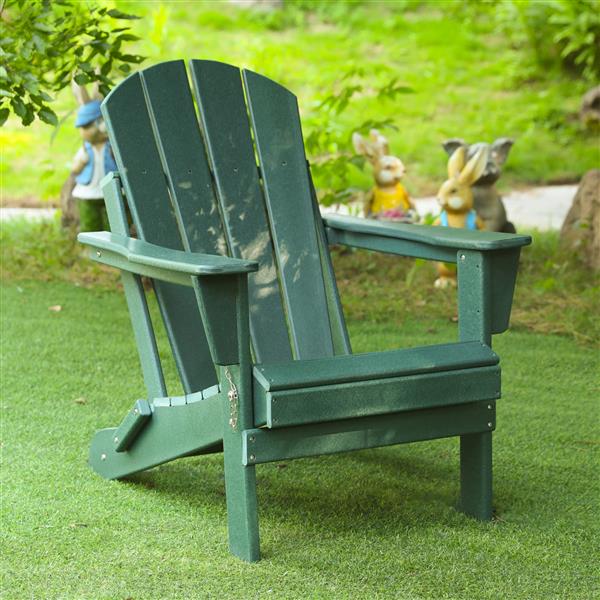 Folding Adirondack Chair, Relaxing Stackable Arm Rest Ernomic HDPE All-Weather Adirondack Chair