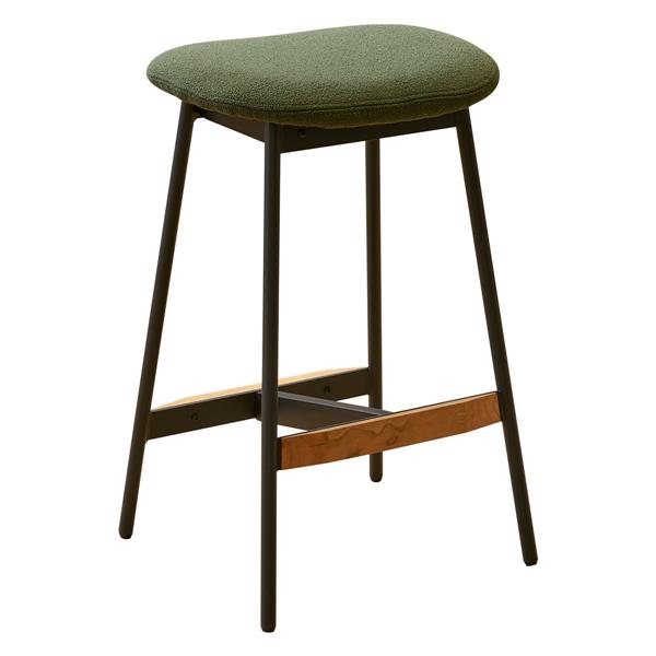 Modern Set of 2 Bar Stools Comfortable & Stylish Counter Height and Bar Height Bar Stools,Soft Fabric Upholstered, Backless for Kitchen, Dining Room Bar Chairs