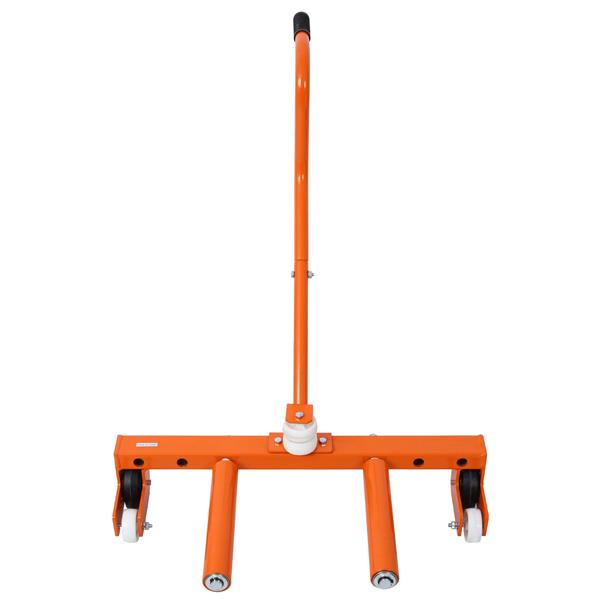 Heavy-Duty Adjustable Tire Wheel Dolly for Workshop, Garage, Orange