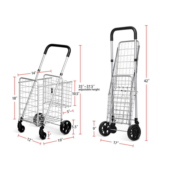 Convenient foldable shopping cart