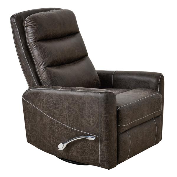 Swivel Glider Rocker Recliner Chair for Nursery,Manual Swivel Rocking Recliner,Mordern Home Theater Seating Soft  Reclining Chairs for Living Room,Brown