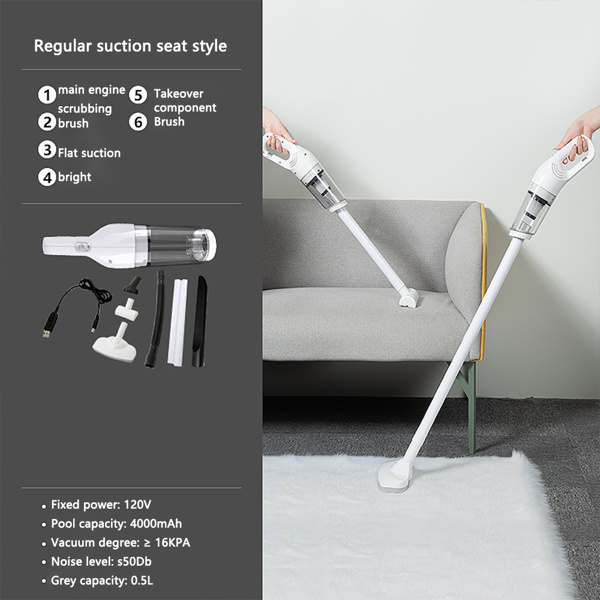 1PC White Foldable Handheld Vacuum Cleaner with Four in One Blowing, Suction, Charging, and Suction, Strong Suction Power, Mini Portable, Suitable for Keyboard/sofa Carpet/car Crevices/pet Hair, Etc.,