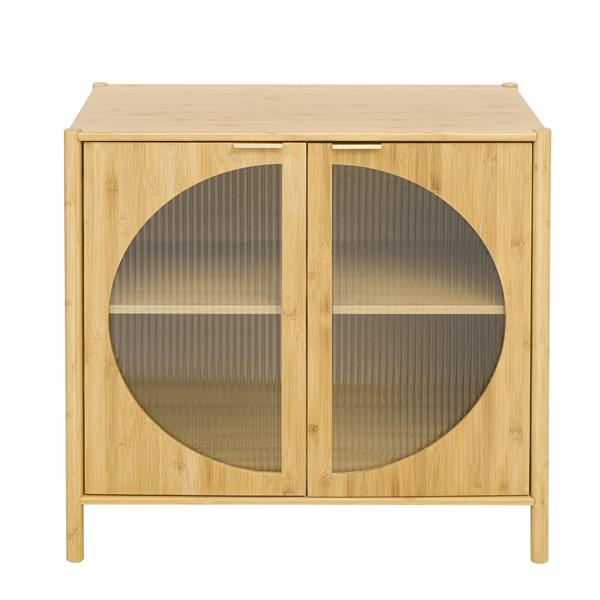 Bamboo 2 door cabinet, Buffet Sideboard Storage Cabinet, Buffet Server Console Table, for Dining Room, Living Room, Kitchen, Hallway