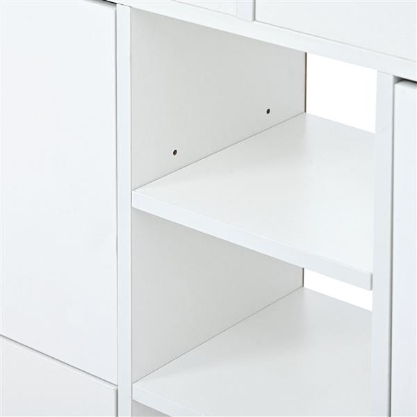 [VIDEO provided] Modern Shoe Cabinet with 4 Flip Drawers, Multifunctional 2-Tier Shoe Storage Organizer with Drawers, Free Standing Shoe Rack for Entrance Hallway, White.