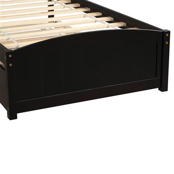 Twin size Platform Bed with Trundle, Espresso