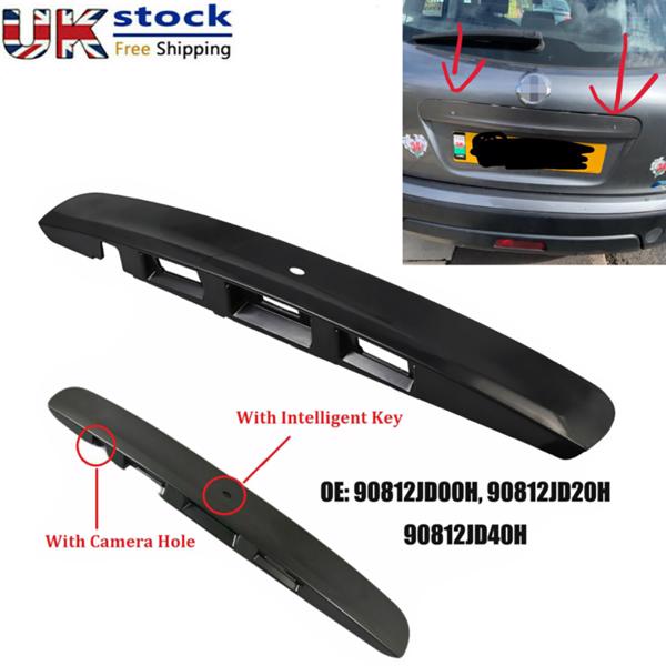 For Nissan Qashqai 2007- 2013 Camera Tailgate Handle Boot Handle OEM 90812JD20H