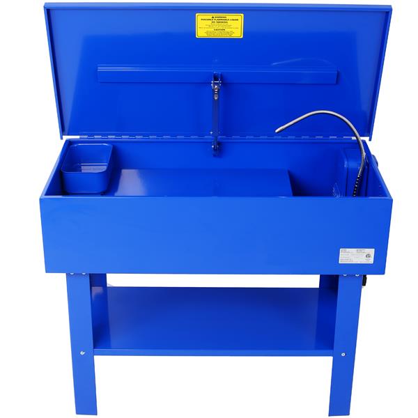 40 Gallon Parts Washer  24 Gallon Solvent Capacity 5 Gallon Per Minute Max Pump Output  Heavy Duty Steel Powder Coated blue