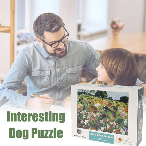 1000 Pieces Jigsaw Puzzle 101 Pooping Puppies Dogs Pooping Puzzles