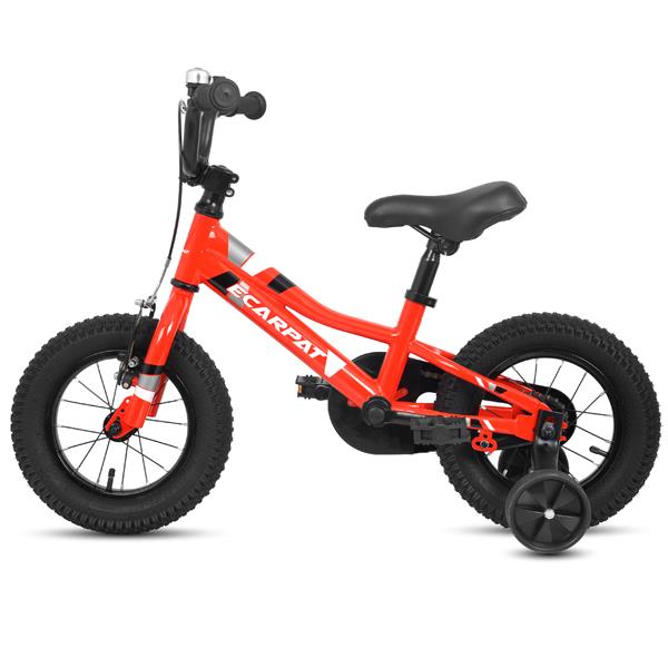 Kids' Bike 12 Inch Wheels, 1-Speed Boys Girls Child Bicycles For2-4Years, With Removable Training Wheels Baby Toys, Front V Brake, Rear Holding Brake