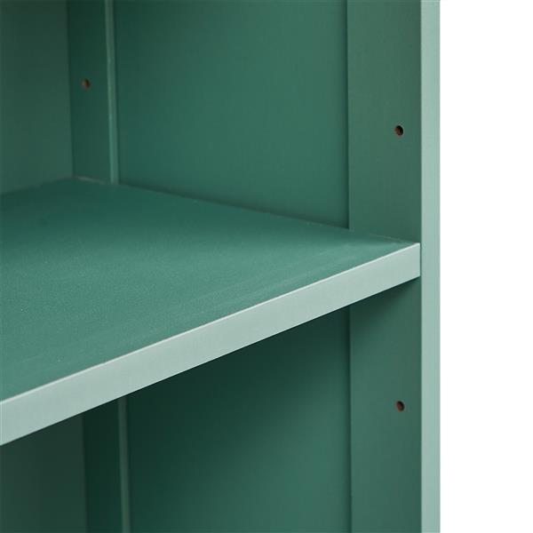 Tall Bathroom Cabinet, Freestanding Storage Cabinet with Drawer, MDF Board, Adjustable Shelf, Green