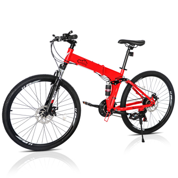 CamPingSurvivals 26in Land Rover Shimano TX30 High Carbon Steel 100kg 21 Speed ​​Red Black Mountain Bike