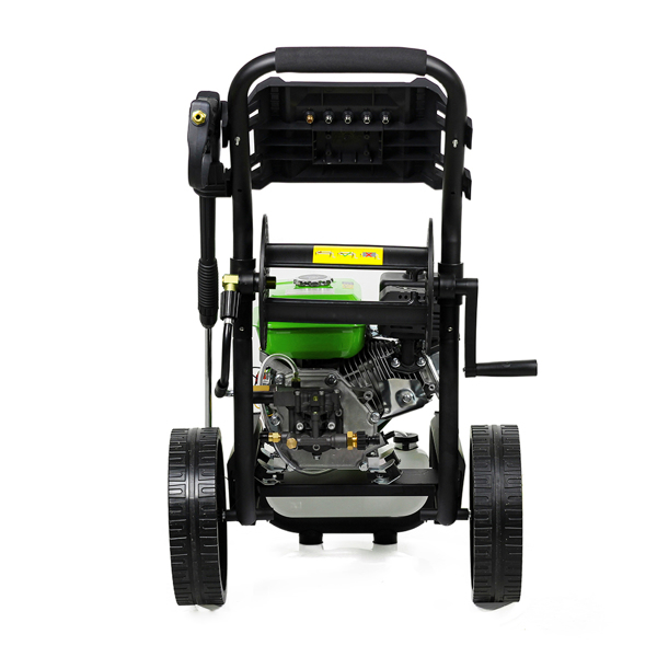 110V 2600PSI 4.8kW with drum winder, gasoline high-pressure cleaner, 5 nozzles+foam kettle