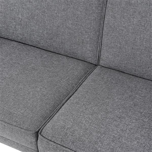 Futon Sofa Bed Convertible Sectional Sleeper Couch, Loveseat Bed with Tapered Legs for Living Room, Study, Dorm, Office