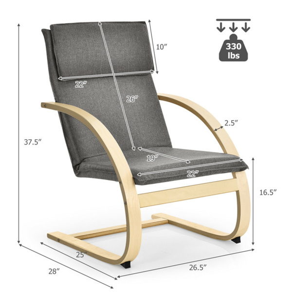 Modern leisure chair gray