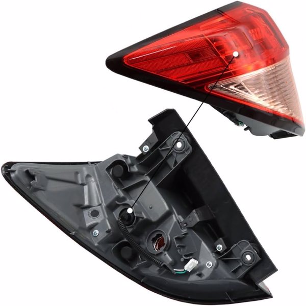 Right Passenger Side Tail Light Assembly Fit for 2016-2022 Honda HR-V HRV Sedan Outer Taillight Rear Lamp, OE #:33552-T7S-A01,HO2804109