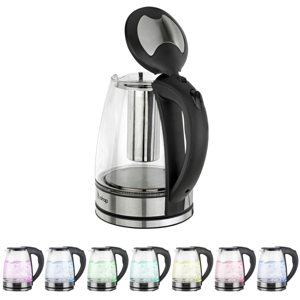 ZOKOP HD-1861-A 110V 1500W 1.8L Electric Glass Kettle US Plug