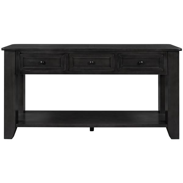 55'' Modern Console Table Sofa Table for Living Room with 3 Drawers and 1 Shelf (As Same As WF299185AAB)