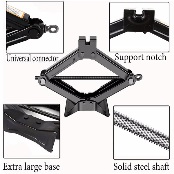 2.5T Scissor Jack + Extendable Wheel Wrench Brace Socket Car Van Tire Hand Tool