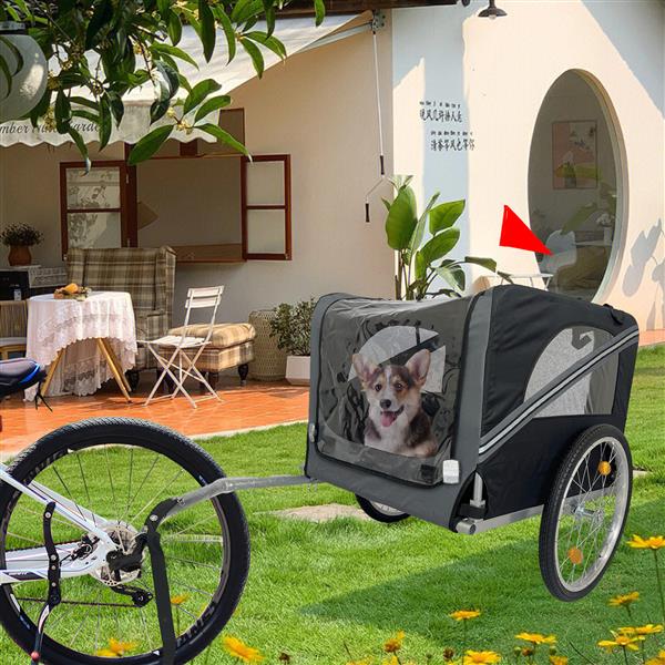 Outdoor Heavy Duty Foldable Utility Pet Stroller Dog Carriers Bicycle Trailer