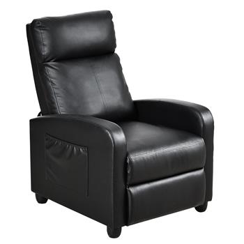 Recliner Chair, Recliner Sofa PU Leather for Adults, Recliners Home Theater Seating with Lumbar Support, Reclining Sofa Chair for Living Room