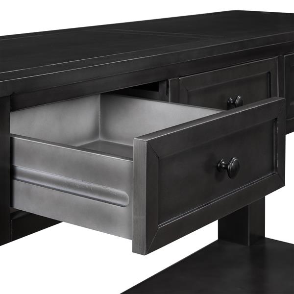 55'' Modern Console Table Sofa Table for Living Room with 3 Drawers and 1 Shelf (As Same As WF299185AAB)