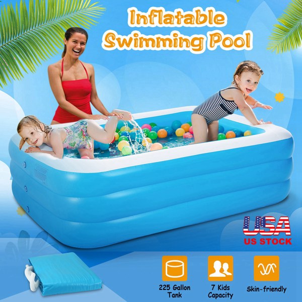 Inflatable Swimming Pools Inflatable Lounge Pool for Kids Baby Adult Inflatable Water Ball Pool for Outdoor Garden Backyard Summer Water Party 103*69*24in（No shipments on weekends）