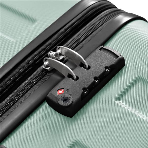 Luggage Sets New Model Expandable ABS Hardshell 3pcs Clearance Luggage Hardside Lightweight Durable Suitcase sets Spinner Wheels Suitcase with TSA Lock 20''24''28''( Green)