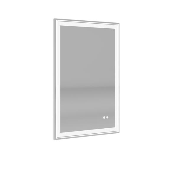 36×28 inch LED-Lit bathroom mirror, wall mounted anti-fog memory Adjustable Brightness front and back light Rectangular Vanity mirror