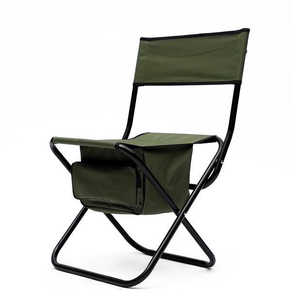 4-piece Folding Outdoor Chair with Storage Bag, Portable Chair for indoor, Outdoor Camping, Picnics and Fishing,Green