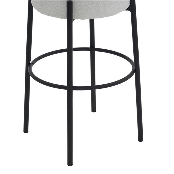 30" Tall, Round High Bar Stools, Set of 2 - Contemporary upholstered dining stools for kitchens, coffee shops and bar stores - Includes sturdy hardware support legs