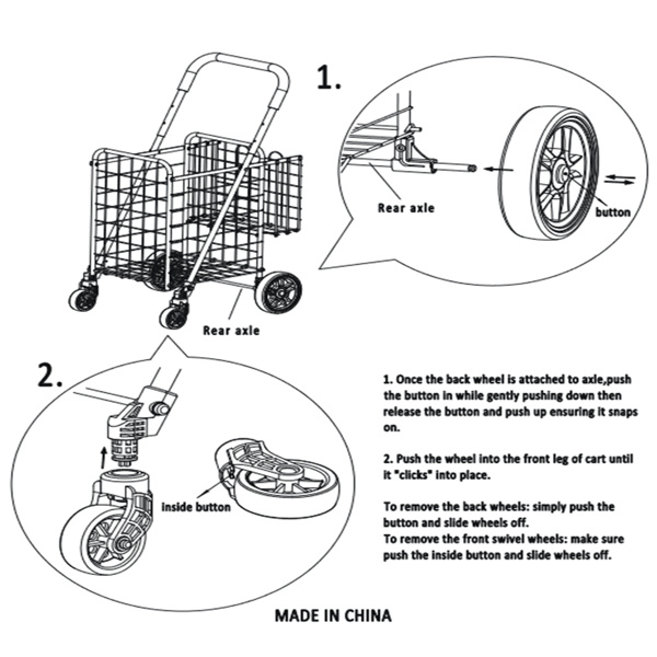 Convenient foldable shopping cart