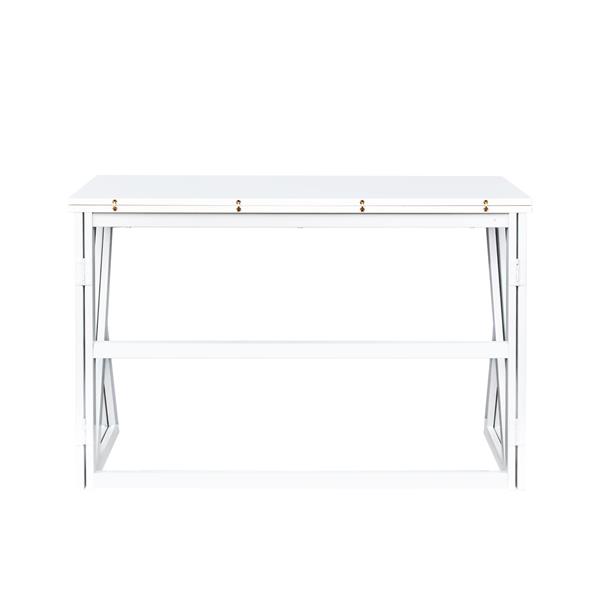 Winsome Wood Drop Leaf High Table, white