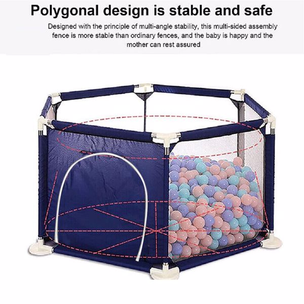 Large Baby Playpen 6 Sides Infant Kids Yard Activity Center Safety Zipper Door