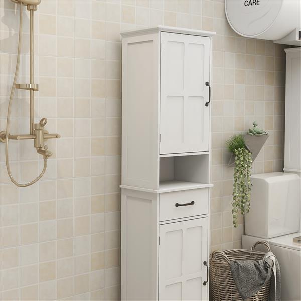 Double Door Narrow Height Slim Floor Standing Cabinet