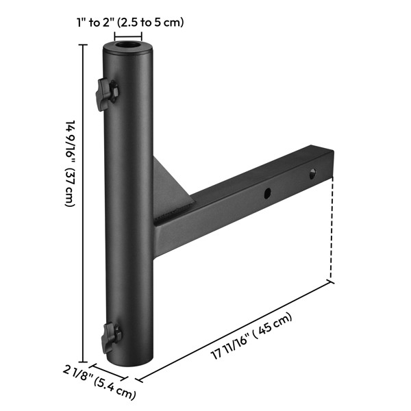 15"x2"x18" Hitch Mount Flagpole Holder, Flag Holder Compatible with Hitch Flagpoles Within 1” to 2” & Universally for 2” Hitch Receiver on RV SUV Pickup Truck Camper Trailer Jeep