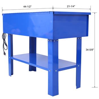 40 Gallon Parts Washer  24 Gallon Solvent Capacity 5 Gallon Per Minute Max Pump Output  Heavy Duty Steel Powder Coated blue