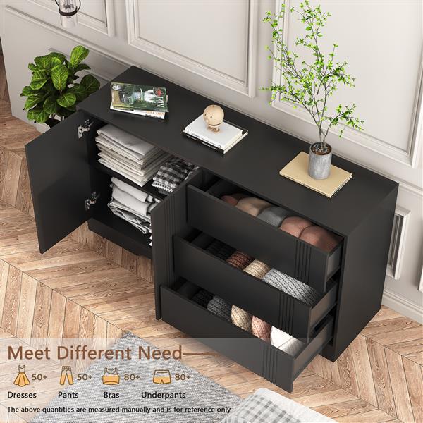 Sideboard Buffet Cabinet with Storage, Modern Kitchen Buffet Storage Cabinet with Drawer and Doors,  Large Coffee Bar with Adjustable Shelves for Kitchen