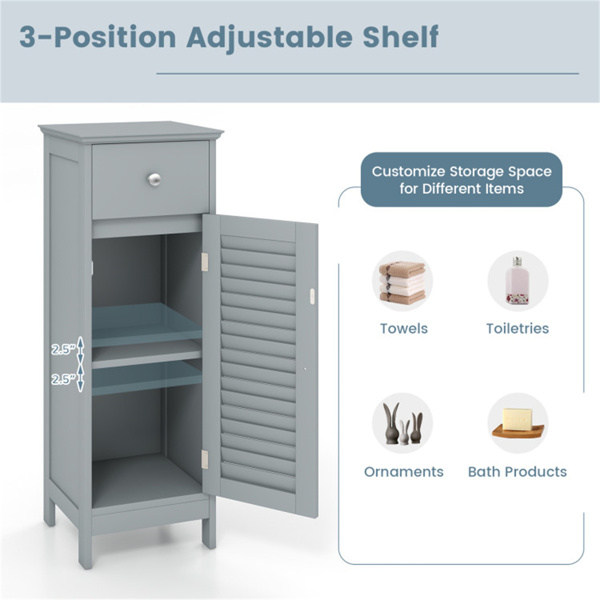 Bathroom storage cabinet gray（AMAZON禁止销售）