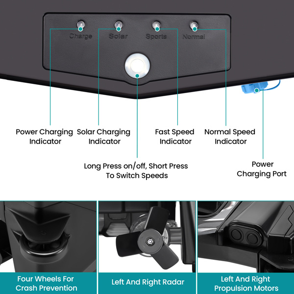 Automatic Pool Skimmer Cleaner Robot Solar & Rechargeable Powered Cordless