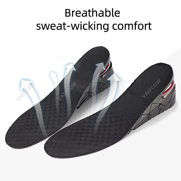 9cm Unisex Shoe Insert Taller Lift Height Up Increase Heel Height Insoles 4layer