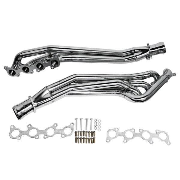 Stainless Steel Exhaust Header Set Polished for 2011-2016 Mustang GT 5.0L/V8